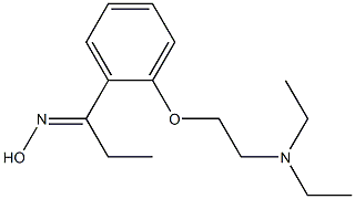 diethyl(2-{2-[1-(hydroxyimino)propyl]phenoxy}ethyl)amine Struktur