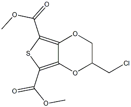 dimethyl 2-(chloromethyl)-2,3-dihydrothieno[3,4-b][1,4]dioxine-5,7-dicarboxylate Struktur