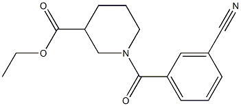 ethyl 1-(3-cyanobenzoyl)piperidine-3-carboxylate Struktur