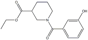 ethyl 1-[(3-hydroxyphenyl)carbonyl]piperidine-3-carboxylate Struktur