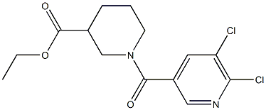 ethyl 1-[(5,6-dichloropyridin-3-yl)carbonyl]piperidine-3-carboxylate Struktur