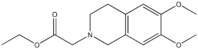 ethyl 2-(6,7-dimethoxy-1,2,3,4-tetrahydroisoquinolin-2-yl)acetate Struktur