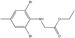 ethyl 2-[(2,6-dibromo-4-methylphenyl)amino]acetate Struktur