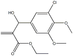 ethyl 2-[(3-chloro-4,5-dimethoxyphenyl)(hydroxy)methyl]prop-2-enoate Struktur