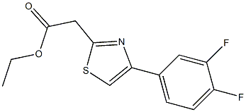 ethyl 2-[4-(3,4-difluorophenyl)-1,3-thiazol-2-yl]acetate Struktur