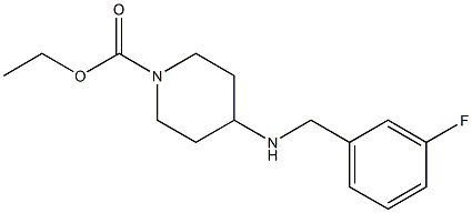 ethyl 4-{[(3-fluorophenyl)methyl]amino}piperidine-1-carboxylate Struktur