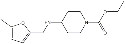 ethyl 4-{[(5-methylfuran-2-yl)methyl]amino}piperidine-1-carboxylate Struktur