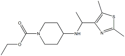 ethyl 4-{[1-(2,5-dimethyl-1,3-thiazol-4-yl)ethyl]amino}piperidine-1-carboxylate Struktur