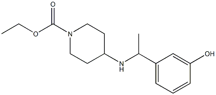 ethyl 4-{[1-(3-hydroxyphenyl)ethyl]amino}piperidine-1-carboxylate Struktur