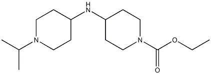 ethyl 4-{[1-(propan-2-yl)piperidin-4-yl]amino}piperidine-1-carboxylate Struktur