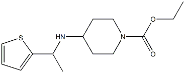 ethyl 4-{[1-(thiophen-2-yl)ethyl]amino}piperidine-1-carboxylate Struktur