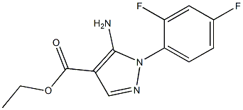 ethyl 5-amino-1-(2,4-difluorophenyl)-1H-pyrazole-4-carboxylate Struktur