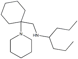 heptan-4-yl({[1-(piperidin-1-yl)cyclohexyl]methyl})amine Struktur