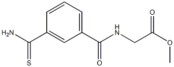 methyl {[3-(aminocarbonothioyl)benzoyl]amino}acetate Struktur