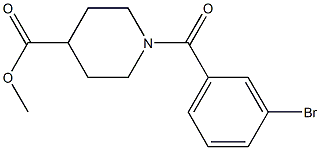 methyl 1-(3-bromobenzoyl)piperidine-4-carboxylate Struktur