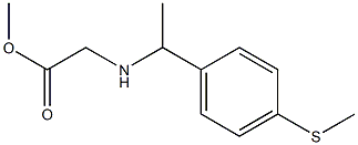 methyl 2-({1-[4-(methylsulfanyl)phenyl]ethyl}amino)acetate Struktur