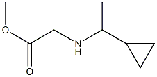 methyl 2-[(1-cyclopropylethyl)amino]acetate Struktur