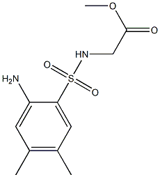 methyl 2-[(2-amino-4,5-dimethylbenzene)sulfonamido]acetate Struktur