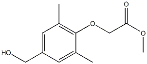 methyl 2-[4-(hydroxymethyl)-2,6-dimethylphenoxy]acetate Struktur