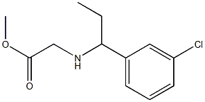 methyl 2-{[1-(3-chlorophenyl)propyl]amino}acetate Struktur