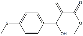 methyl 2-{hydroxy[4-(methylsulfanyl)phenyl]methyl}prop-2-enoate Struktur