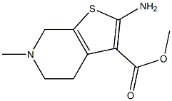 methyl 2-amino-6-methyl-4H,5H,6H,7H-thieno[2,3-c]pyridine-3-carboxylate Struktur