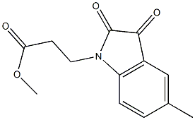 methyl 3-(5-methyl-2,3-dioxo-2,3-dihydro-1H-indol-1-yl)propanoate Struktur