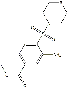 methyl 3-amino-4-(thiomorpholine-4-sulfonyl)benzoate Struktur