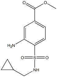 methyl 3-amino-4-[(cyclopropylmethyl)sulfamoyl]benzoate Struktur