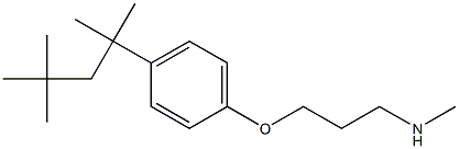 methyl({3-[4-(2,4,4-trimethylpentan-2-yl)phenoxy]propyl})amine Struktur