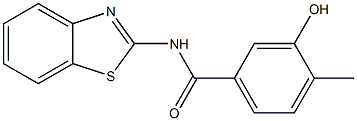 N-(1,3-benzothiazol-2-yl)-3-hydroxy-4-methylbenzamide Struktur