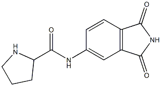 N-(1,3-dioxo-2,3-dihydro-1H-isoindol-5-yl)pyrrolidine-2-carboxamide Struktur