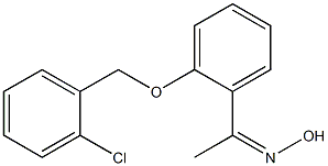 N-(1-{2-[(2-chlorophenyl)methoxy]phenyl}ethylidene)hydroxylamine Struktur