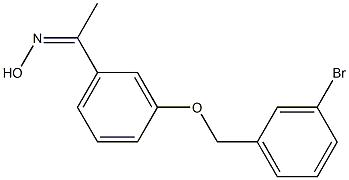 N-(1-{3-[(3-bromophenyl)methoxy]phenyl}ethylidene)hydroxylamine Struktur