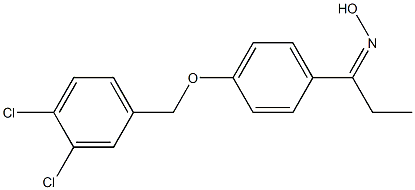 N-(1-{4-[(3,4-dichlorophenyl)methoxy]phenyl}propylidene)hydroxylamine Struktur