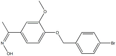 N-(1-{4-[(4-bromophenyl)methoxy]-3-methoxyphenyl}ethylidene)hydroxylamine Struktur