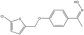 N-(1-{4-[(5-chlorothiophen-2-yl)methoxy]phenyl}ethylidene)hydroxylamine Struktur