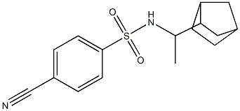 N-(1-{bicyclo[2.2.1]heptan-2-yl}ethyl)-4-cyanobenzene-1-sulfonamide Struktur