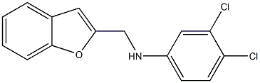 N-(1-benzofuran-2-ylmethyl)-3,4-dichloroaniline Struktur