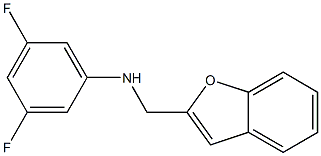 N-(1-benzofuran-2-ylmethyl)-3,5-difluoroaniline Struktur