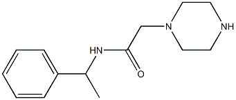 N-(1-phenylethyl)-2-(piperazin-1-yl)acetamide Struktur