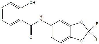 N-(2,2-difluoro-2H-1,3-benzodioxol-5-yl)-2-hydroxybenzamide Struktur