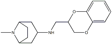 N-(2,3-dihydro-1,4-benzodioxin-2-ylmethyl)-8-methyl-8-azabicyclo[3.2.1]octan-3-amine Struktur