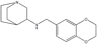 N-(2,3-dihydro-1,4-benzodioxin-6-ylmethyl)-1-azabicyclo[2.2.2]octan-3-amine Struktur