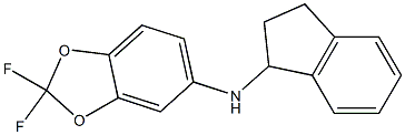 N-(2,3-dihydro-1H-inden-1-yl)-2,2-difluoro-2H-1,3-benzodioxol-5-amine Struktur