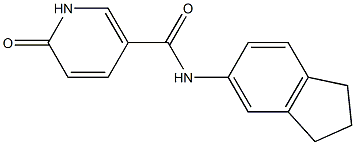 N-(2,3-dihydro-1H-inden-5-yl)-6-oxo-1,6-dihydropyridine-3-carboxamide Struktur