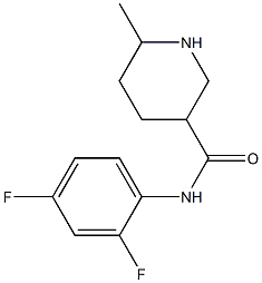 N-(2,4-difluorophenyl)-6-methylpiperidine-3-carboxamide Struktur