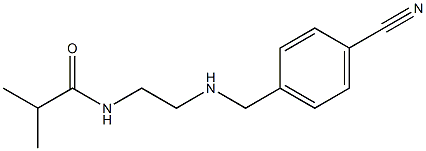 N-(2-{[(4-cyanophenyl)methyl]amino}ethyl)-2-methylpropanamide Struktur