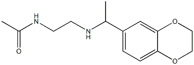 N-(2-{[1-(2,3-dihydro-1,4-benzodioxin-6-yl)ethyl]amino}ethyl)acetamide Struktur