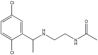 N-(2-{[1-(2,5-dichlorophenyl)ethyl]amino}ethyl)acetamide Struktur